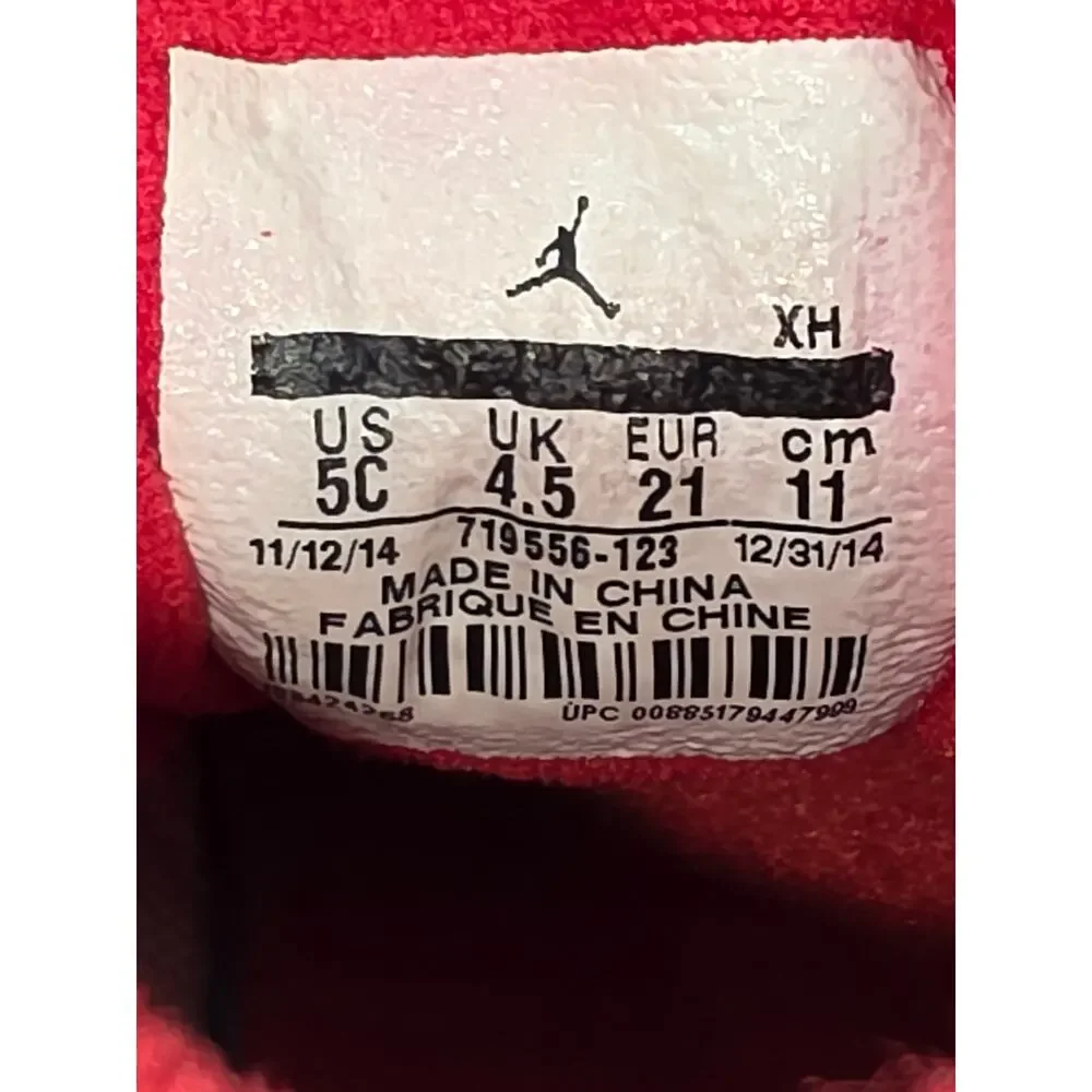 Nike Air Jordan 1 Mid Hare White Red Silver Toddler Shoes Size 5C